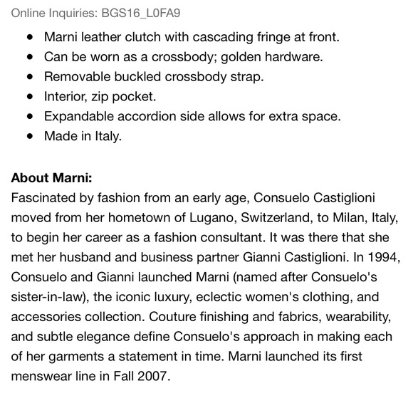 Marni Leather Fringe Crossbody Bag - Picture 3 of 6